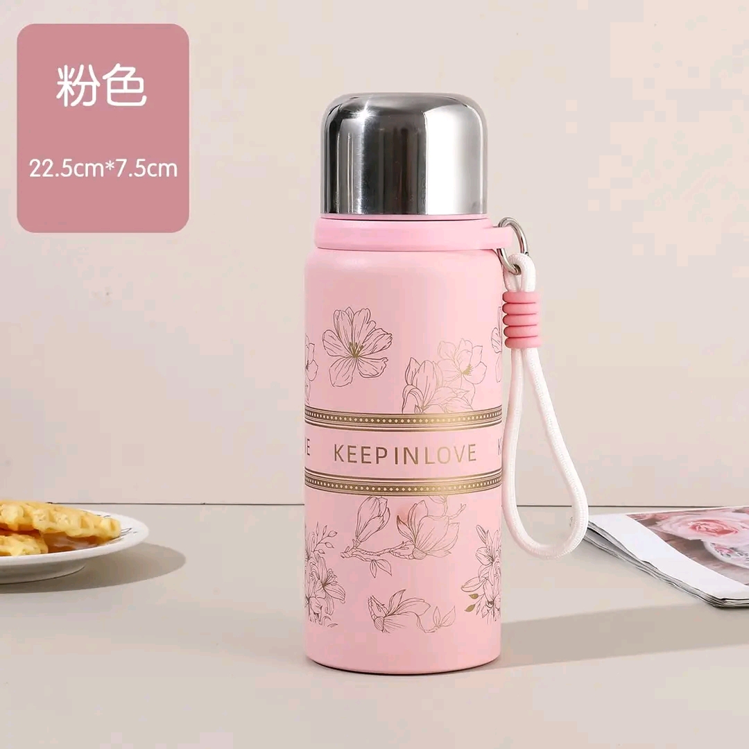 Elegant Floral Insulated Thermal Cup