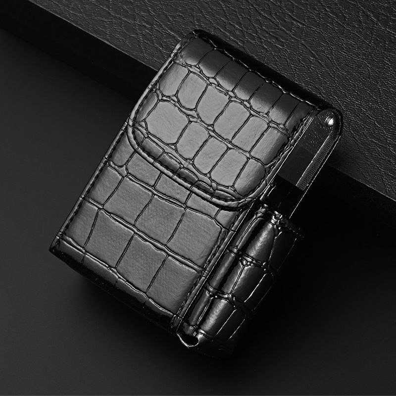 Portable PU‑Leather Cigarette Case