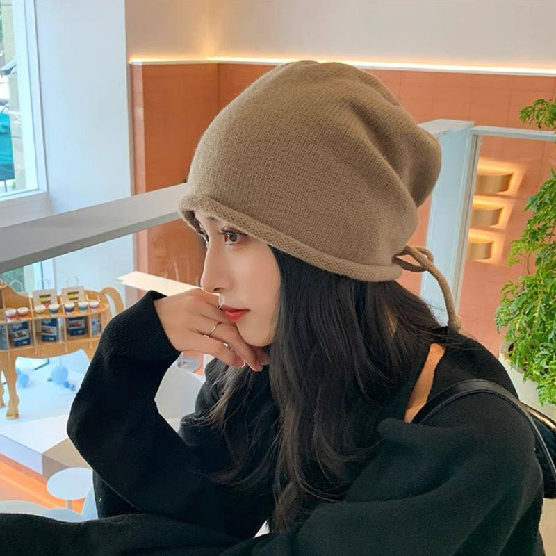 Balaclava Winter Drawstring Adjustable Knitted Hat: Fashionable Retro Baotou Hat for Cold Resistance (Men & Women)