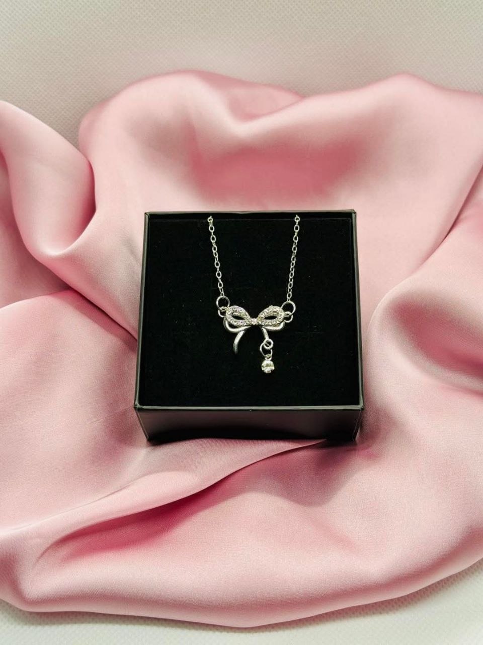 925 Sterling Silver Moon Zircon Pendant Necklace