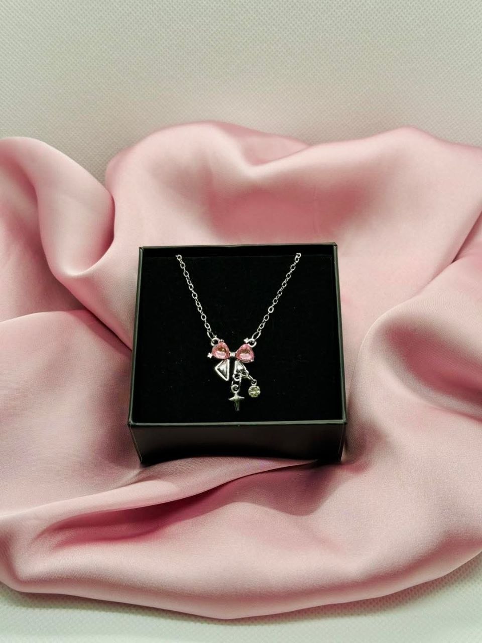 925 Sterling Silver Moon Zircon Pendant Necklace